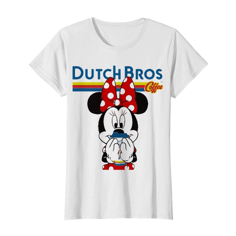 Cute Minnie Mouse Drinking Dutch Bros Coffee  Classic Women's T-shirt