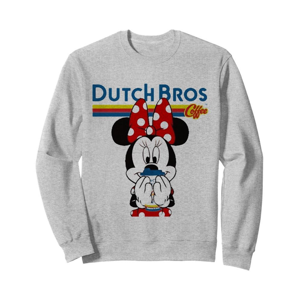 Cute Minnie Mouse Drinking Dutch Bros Coffee  Unisex Sweatshirt