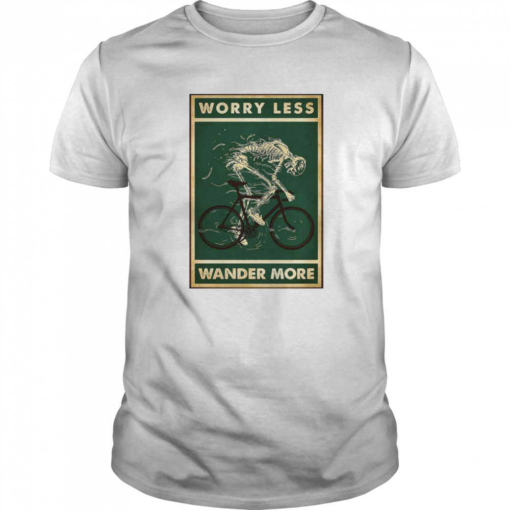 Cycling Worry Less Wander More  Classic Men's T-shirt