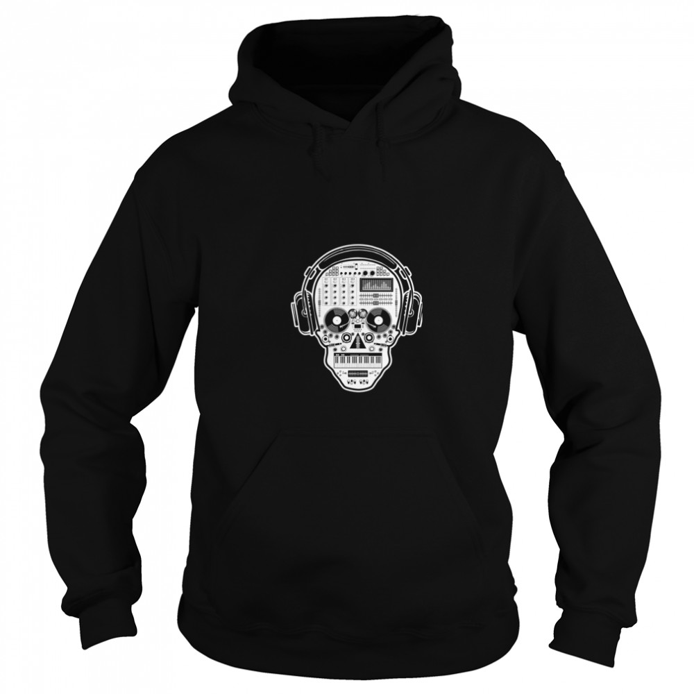 DJ Sugar Skull Day Of The Dead  Unisex Hoodie