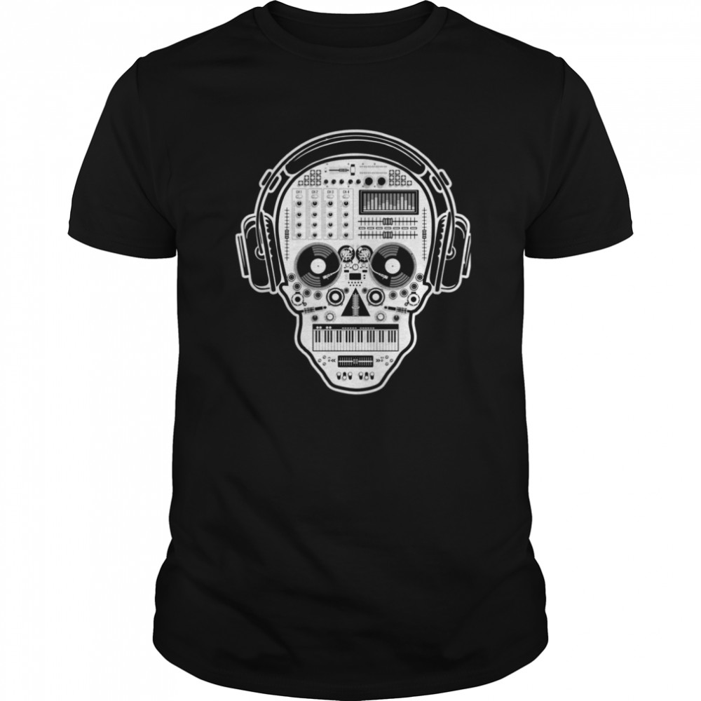 DJ Sugar Skull Day Of The Dead  Classic Men's T-shirt