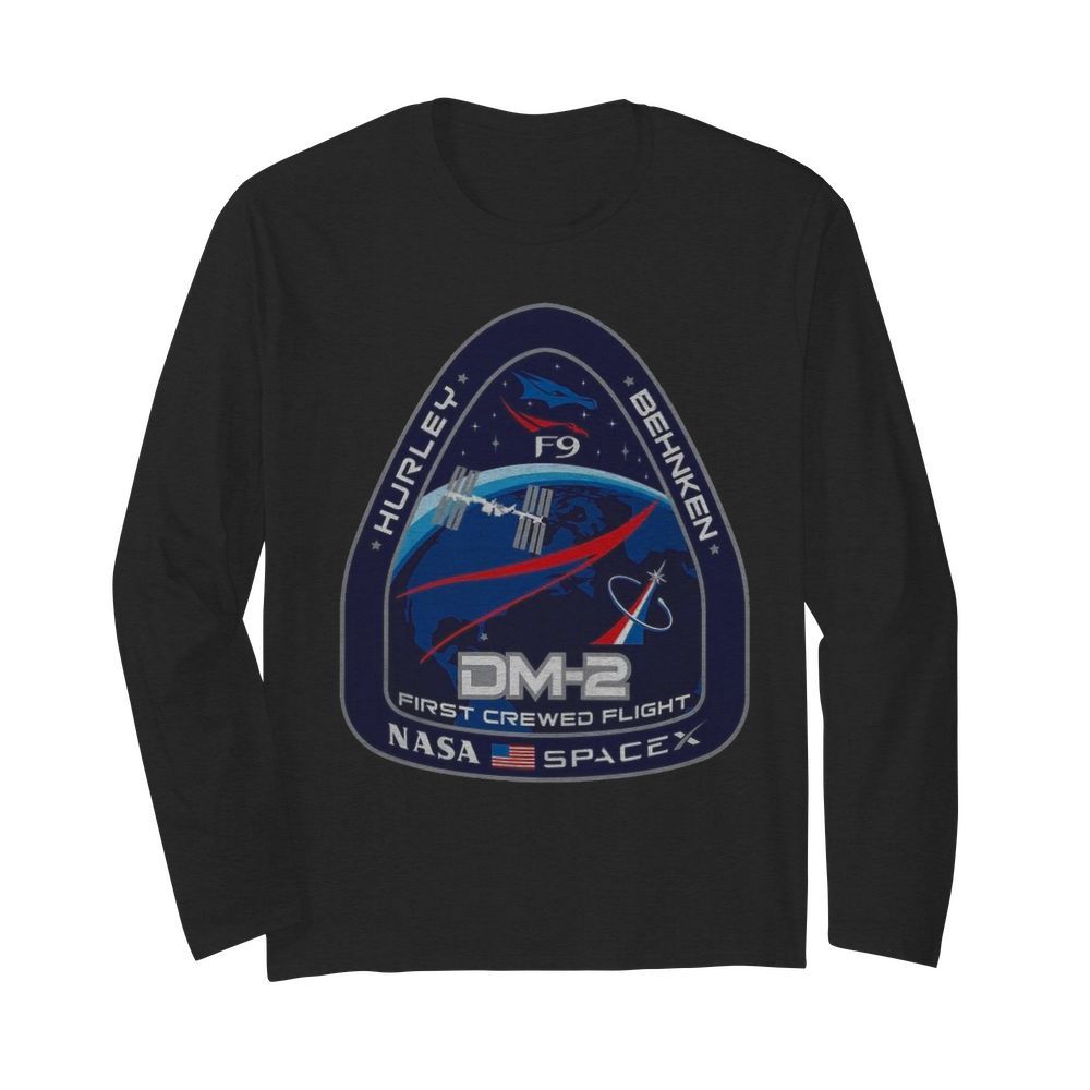 DM-2 First Crewed Flight Nasa Spacex  Long Sleeved T-shirt 