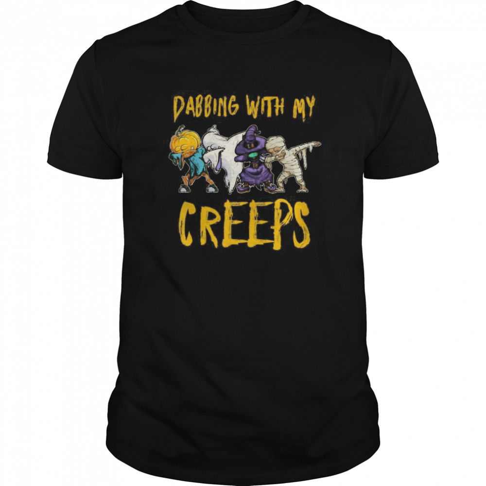 Dabbing With My Creeps Halloween Funny Matching Fiends shirt