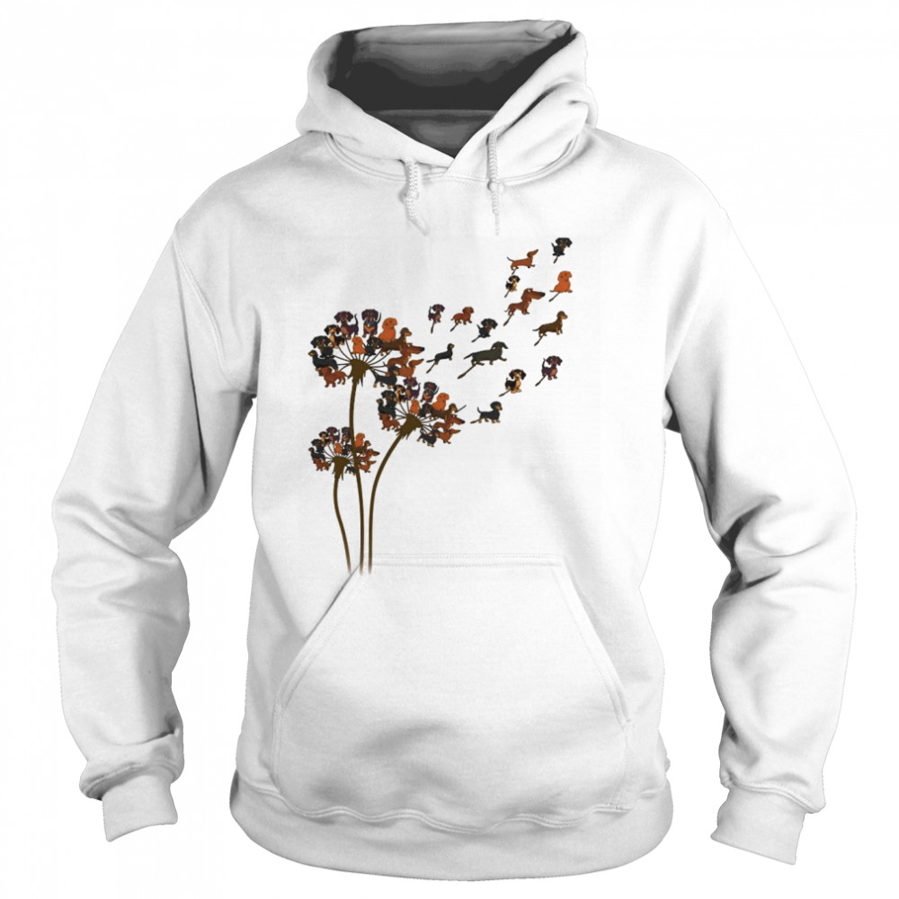 Dachshund Dandelion Flower  Unisex Hoodie