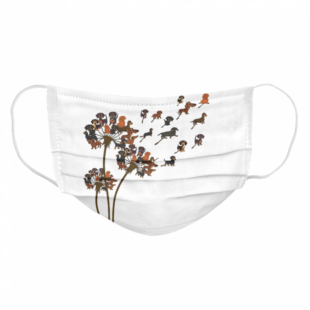 Dachshund Dandelion Flower  Cloth Face Mask