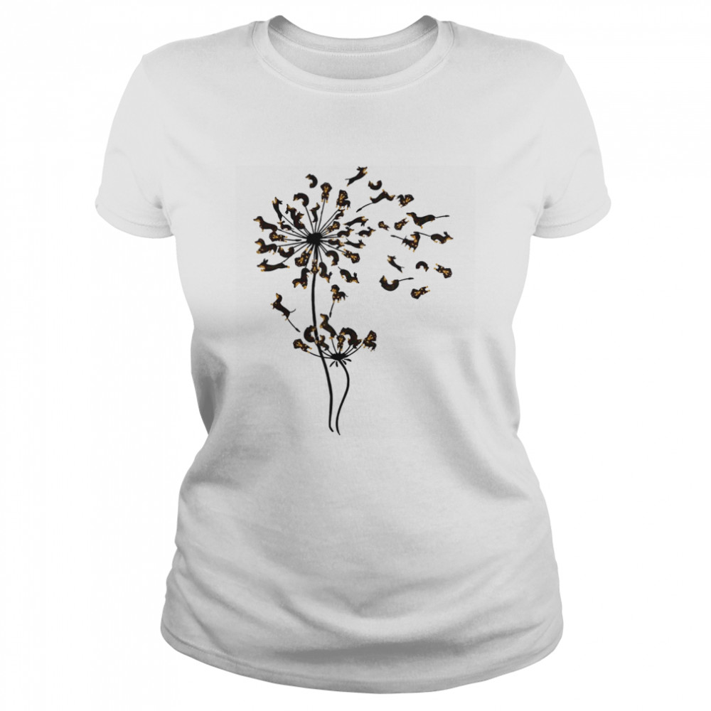 Dachshund Dandelion  Classic Women's T-shirt