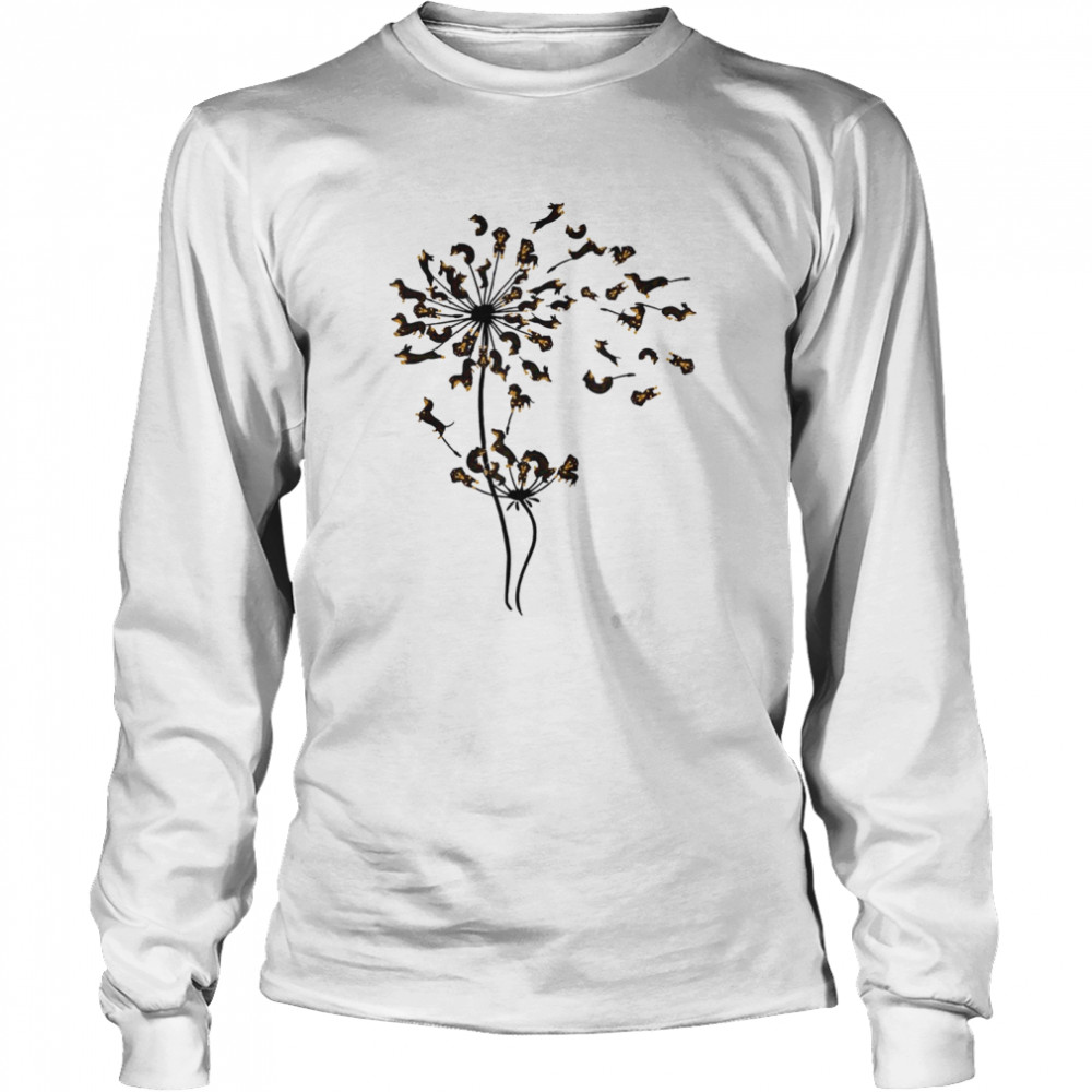 Dachshund Dandelion  Long Sleeved T-shirt