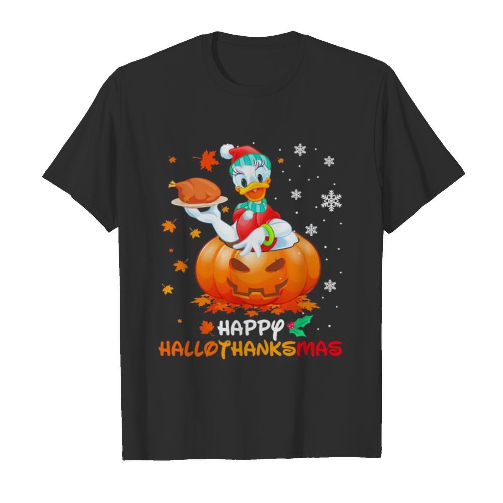 Daisy duck happy hallothanksmas halloween thanksgiving christmas shirt