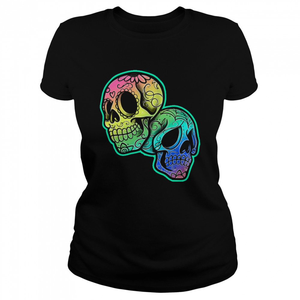 Day Of The Dead Skulls Mexican Holiday  Classic Women's T-shirt