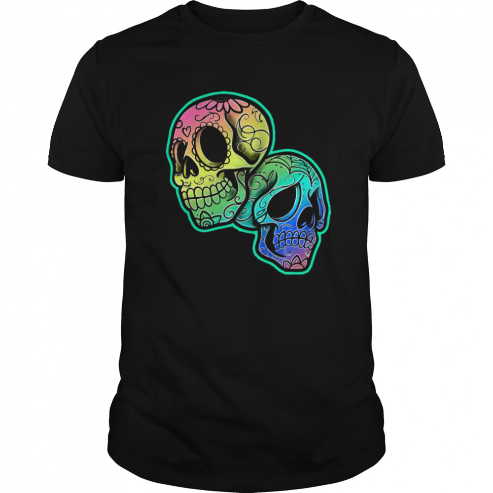 Day Of The Dead Skulls Mexican Holiday  Classic Men's T-shirt