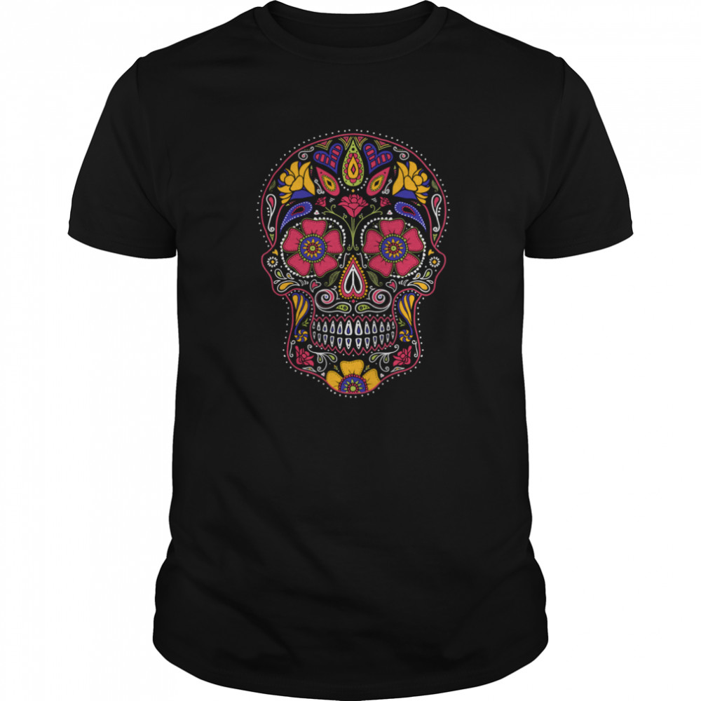 Day Of The Dead Sugar Skull Dark  Classic Men's T-shirt