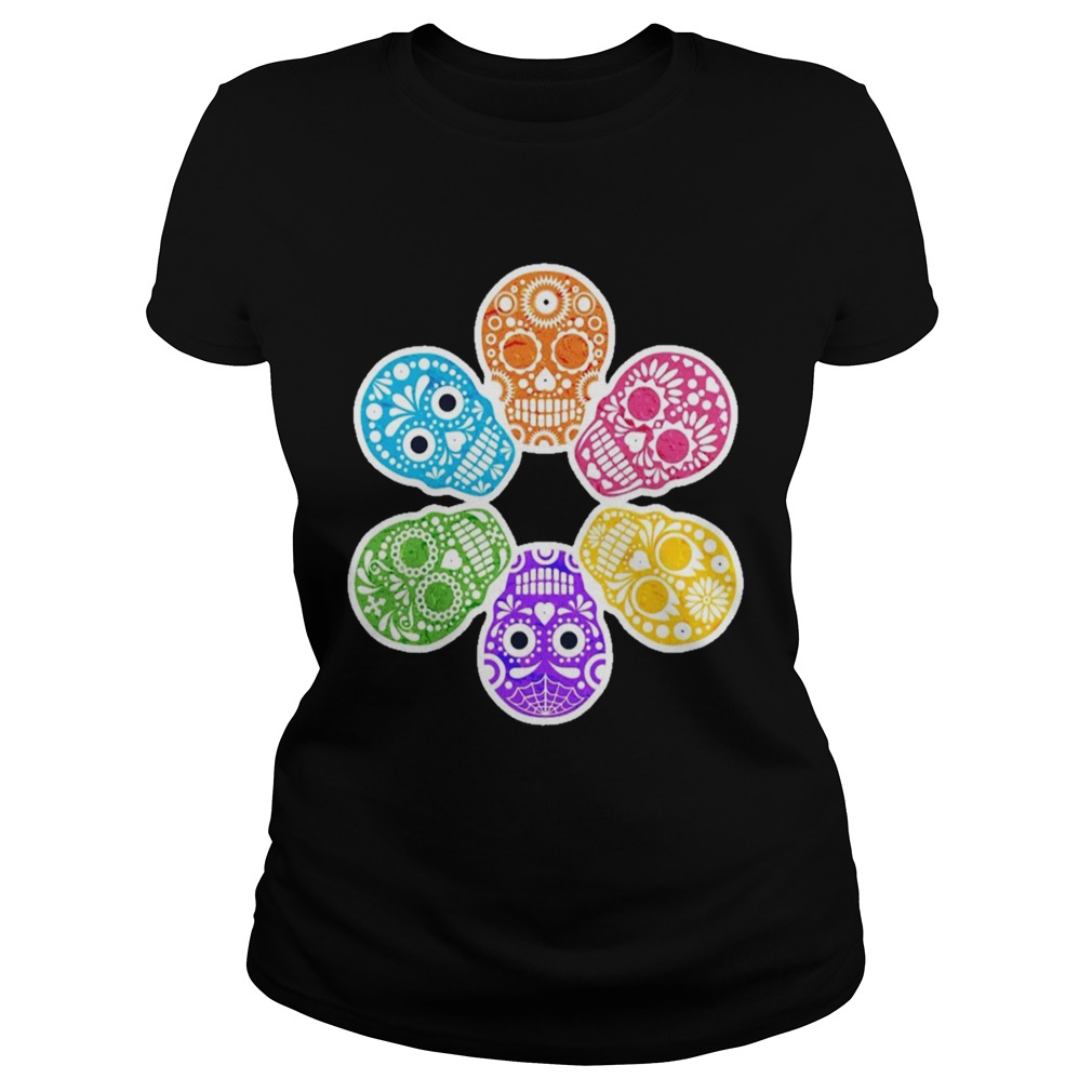 Day Of The Dead Sugar Skulls Funny Retro  Classic Ladies