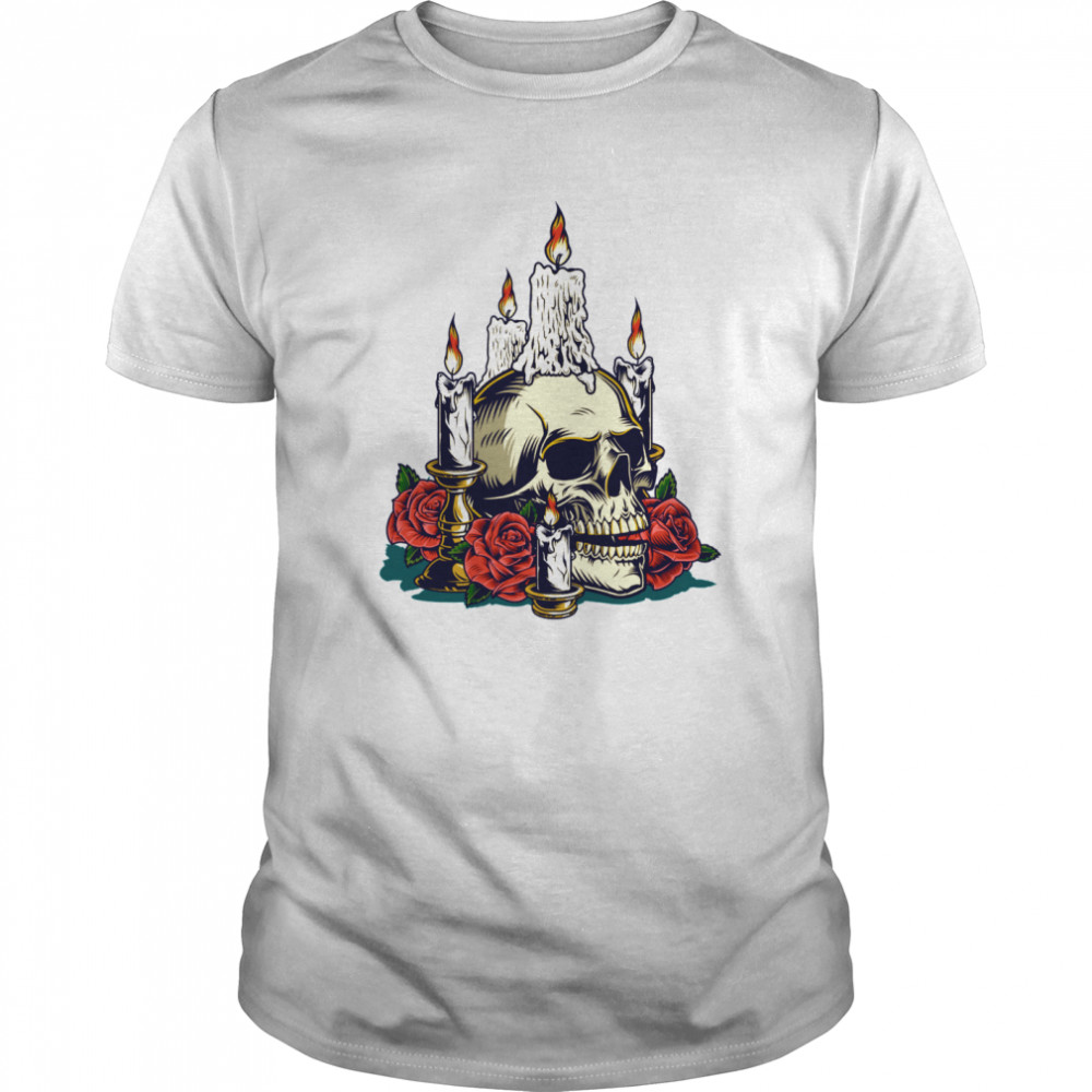 Day Of The Dead With Roses Vintage Skull shirt