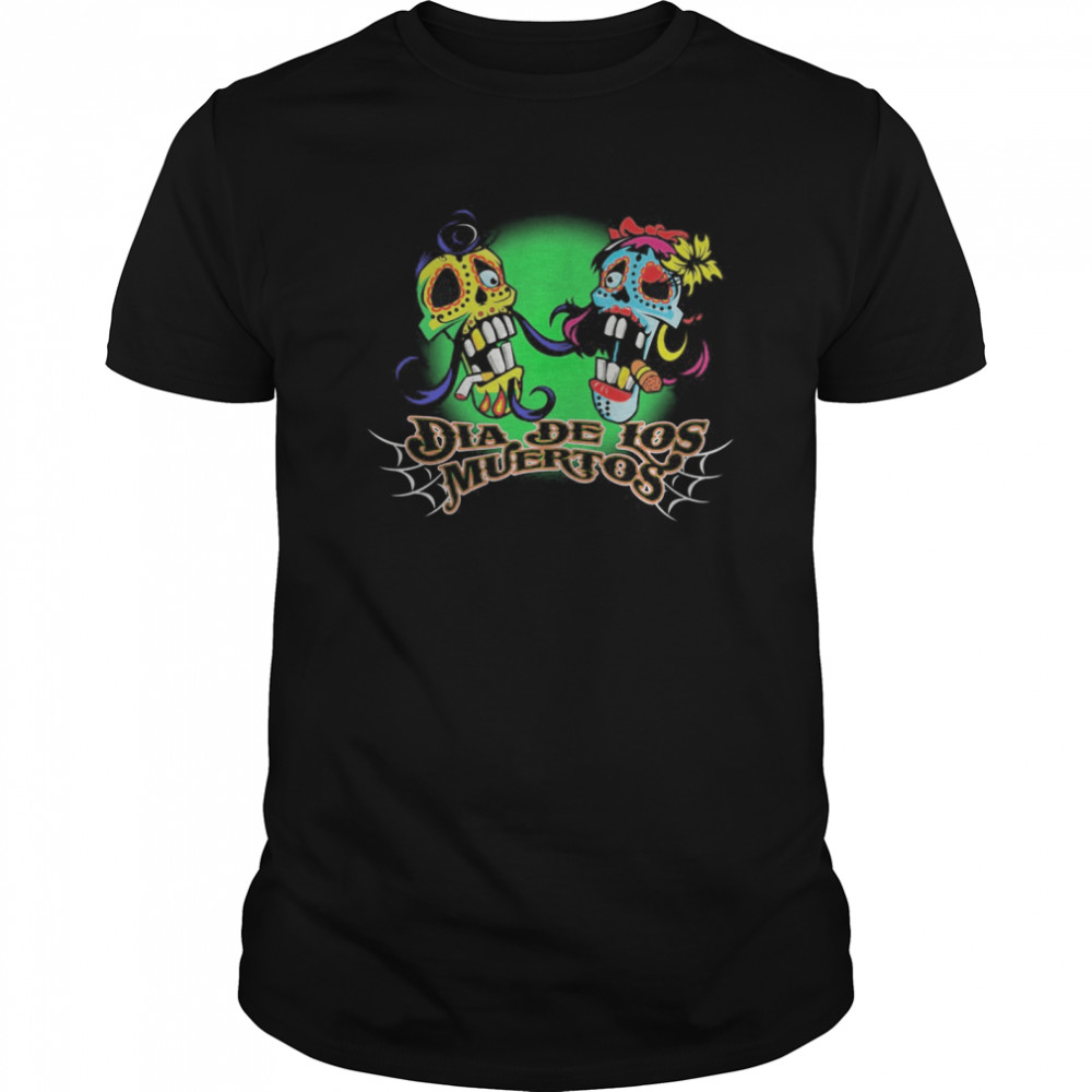 Dia De Los Muertos Day Of The Dead Sugar Skull Couple shirt