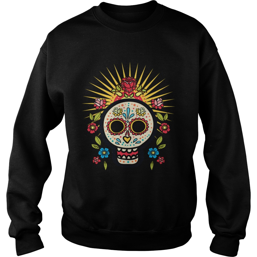 Dia De Los Muertos Day Of The Dead Sugar Skull Flower  Sweatshirt