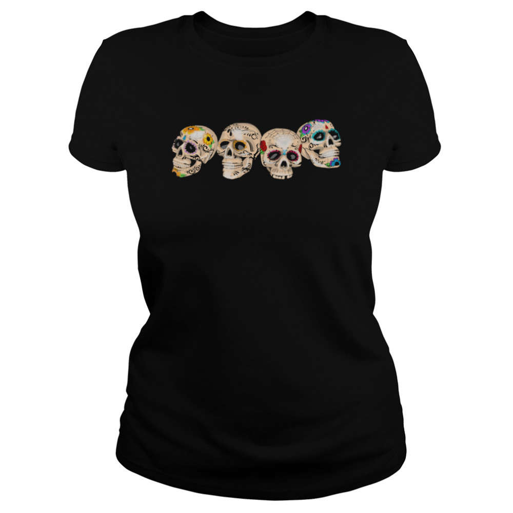 Dia De Los Muertos Day Of The Dead Sugar Skulls  Classic Women's T-shirt