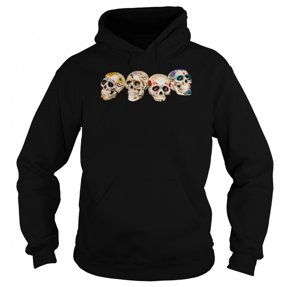 Dia De Los Muertos Day Of The Dead Sugar Skulls  Unisex Hoodie