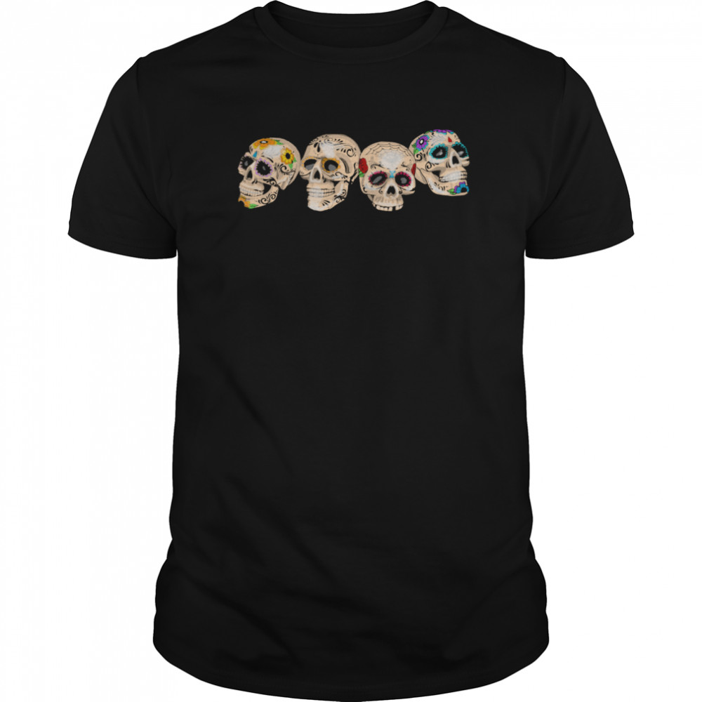 Dia De Los Muertos Day Of The Dead Sugar Skulls  Classic Men's T-shirt