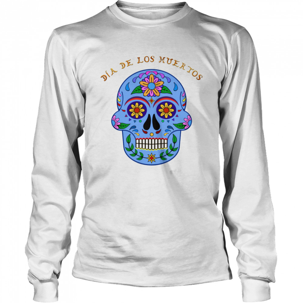 Dia De Los Muertos Sugar Skull  Long Sleeved T-shirt