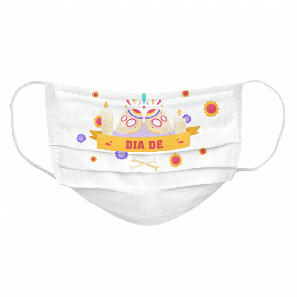 Dia De Muertos Sugar Skulls Happy Mexico Holiday  Cloth Face Mask