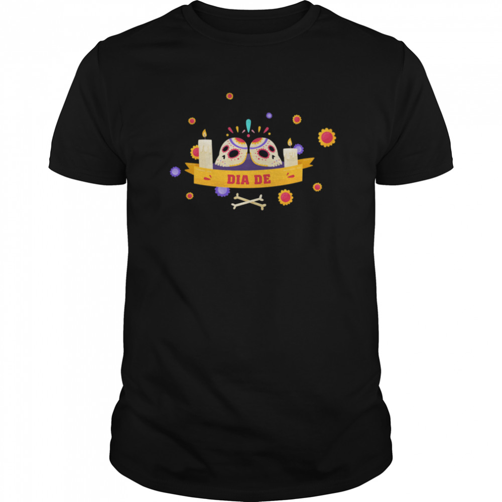 Dia De Muertos Sugar Skulls Happy Mexico Holiday shirt