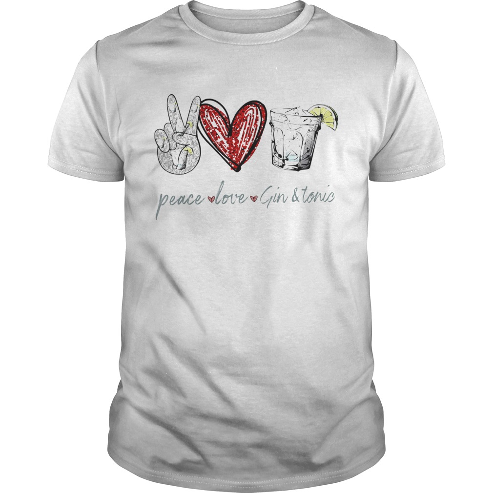 Diamond peace love gin and tonic shirt