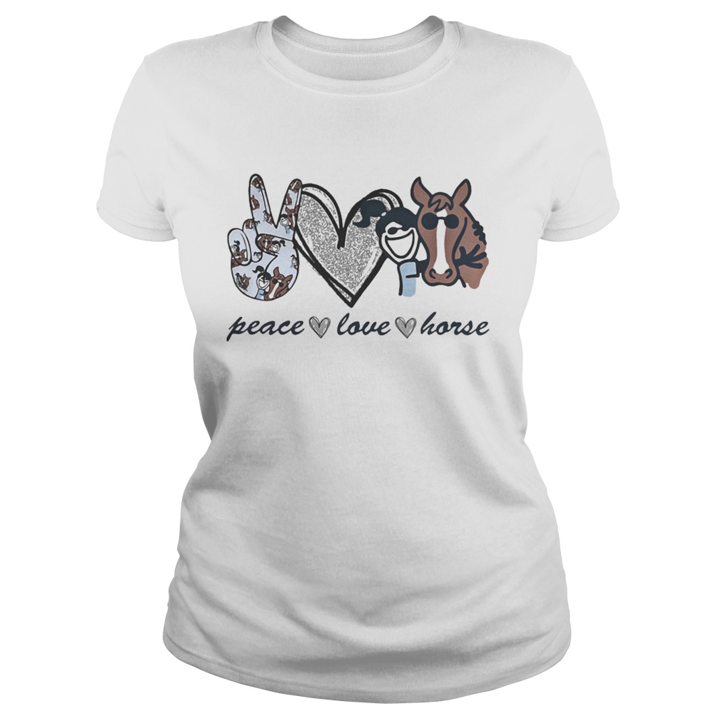 Diamond peace love horse  Classic Ladies