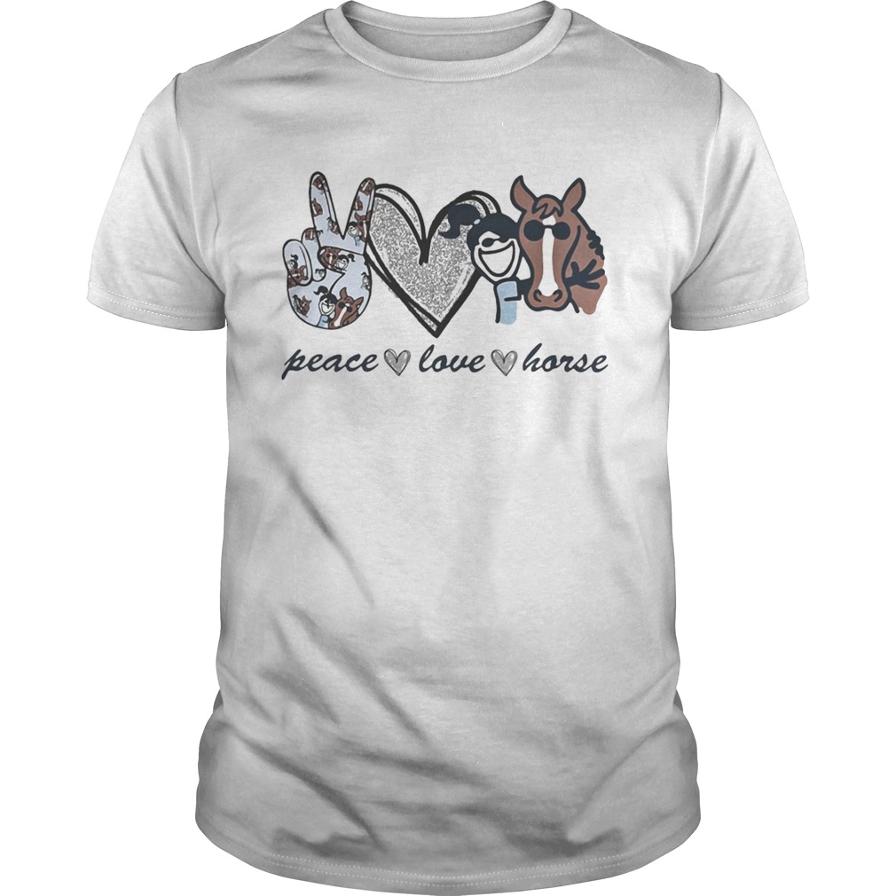 Diamond peace love horse shirt