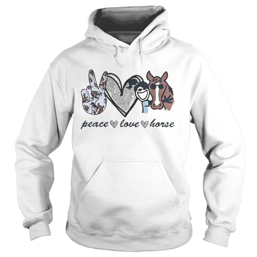 Diamond peace love horse  Hoodie