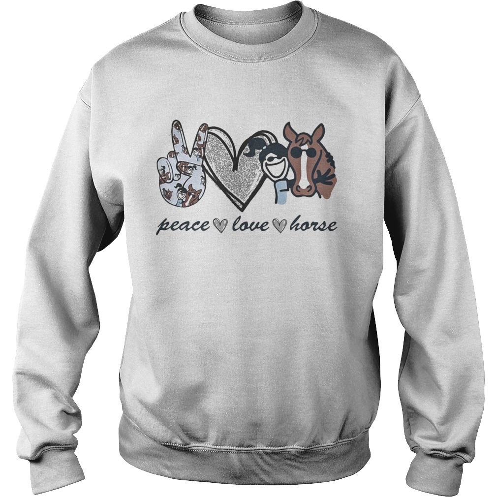 Diamond peace love horse  Sweatshirt