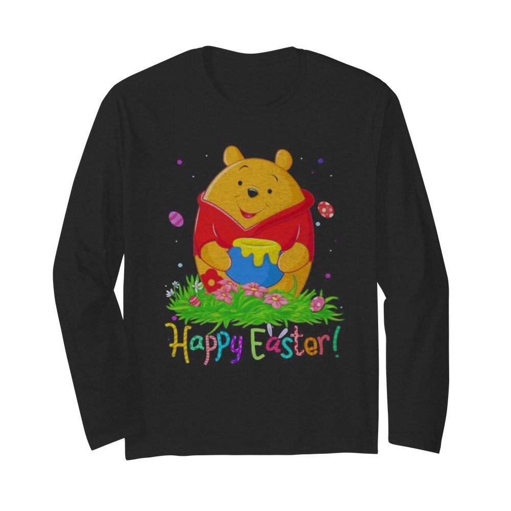 Disney pooh happy easter flower  Long Sleeved T-shirt 