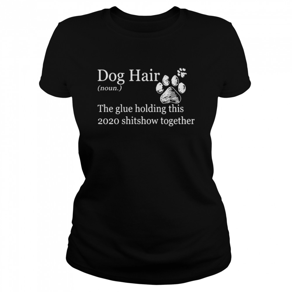 Dog Hair Noun The Glue Holding This 2020 Shitshow Together Paws  Classic Women's T-shirt