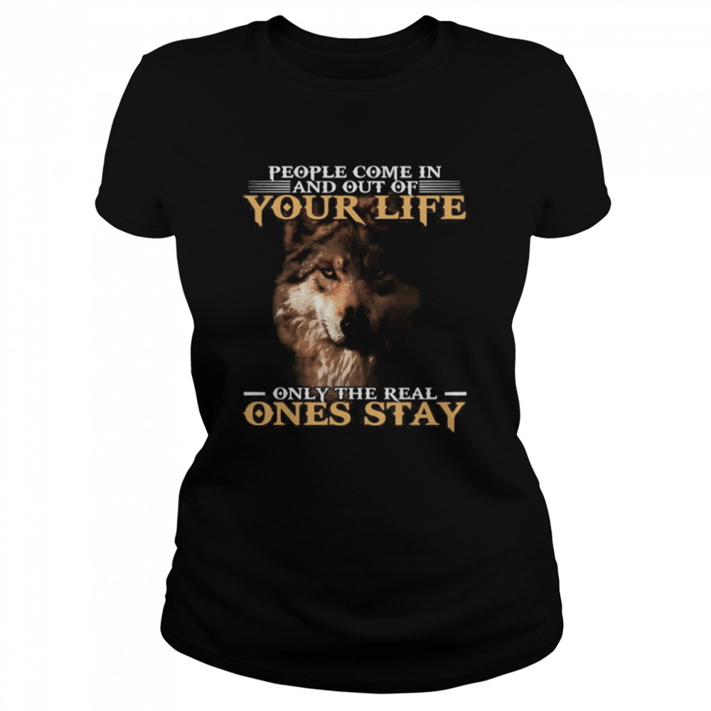 Dog People Come In And Out Of Your Life Only The Real Ones Stay  Classic Women's T-shirt