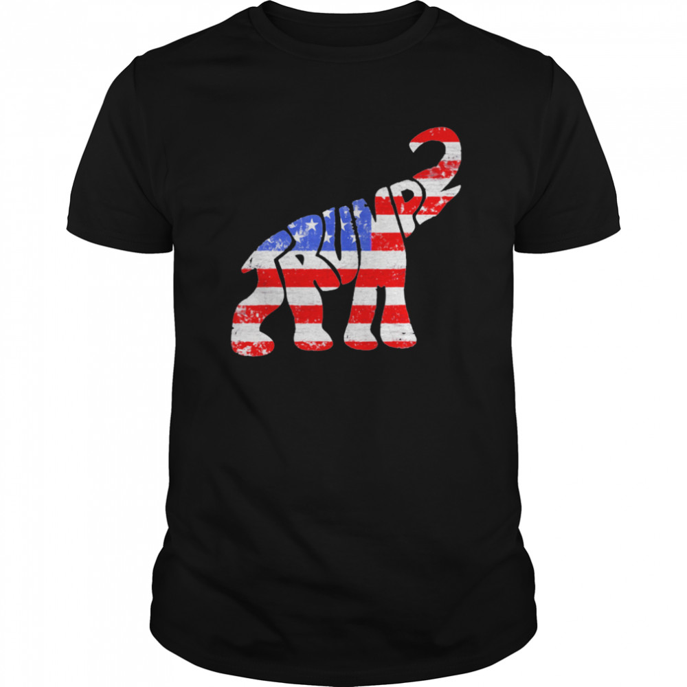 Donald Trump Republican Elephant American Flag Independence Day shirt