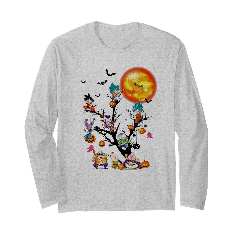 Dragon Ball Character Tree Halloween  Long Sleeved T-shirt 