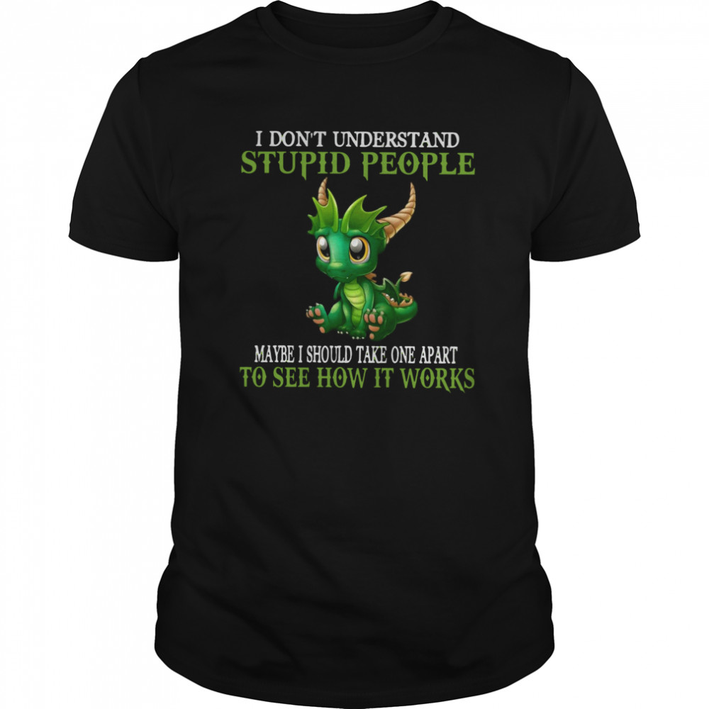 Dragon I Don’t Understand Stupid People Maybe I Should Take one Apart To See How It Works shirt