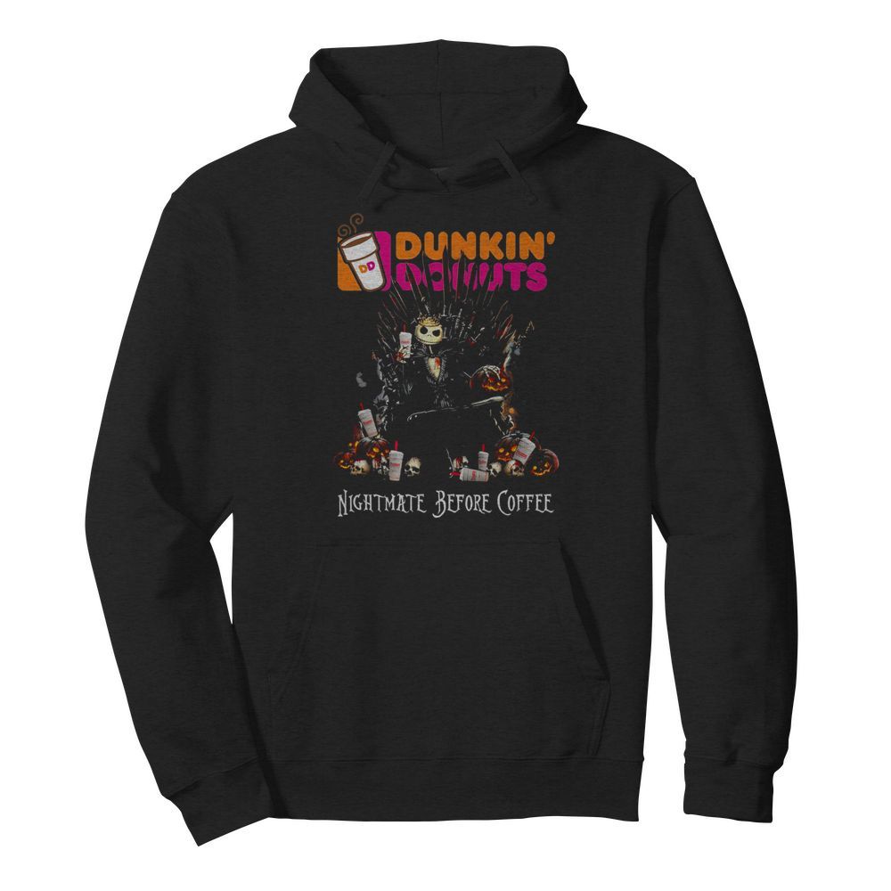 Dunkin’ Donuts Nightmare Before Coffee King Jack Skellington  Unisex Hoodie