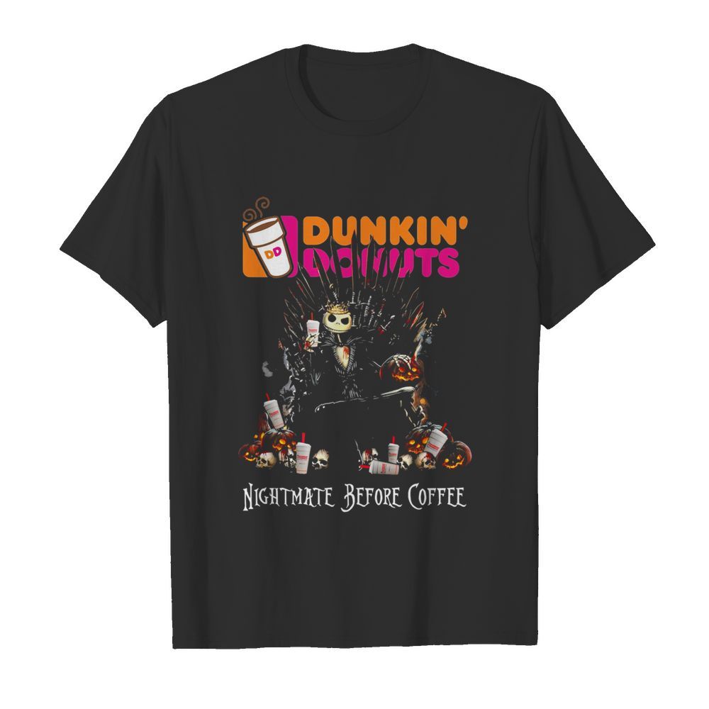 Dunkin’ Donuts Nightmare Before Coffee King Jack Skellington  Classic Men's T-shirt