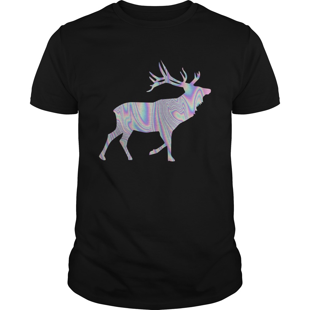 Elkaholic American Bull Elk Hunting Hunters Hologram shirt