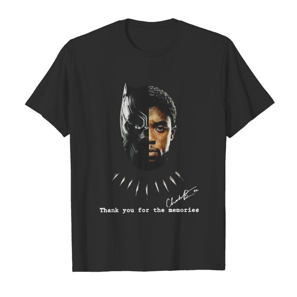 Face Black Panther Chadwick Boseman Thank You For The Memories Signature shirt