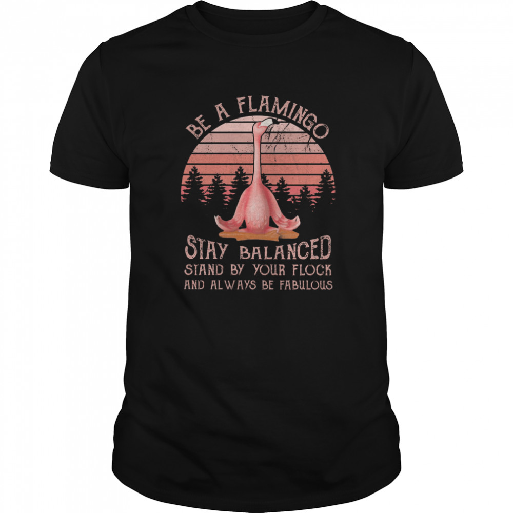 Flamingo Be A Flamingo Stay Balanced Stand By Your Flock And Always Be Fabulous shirt