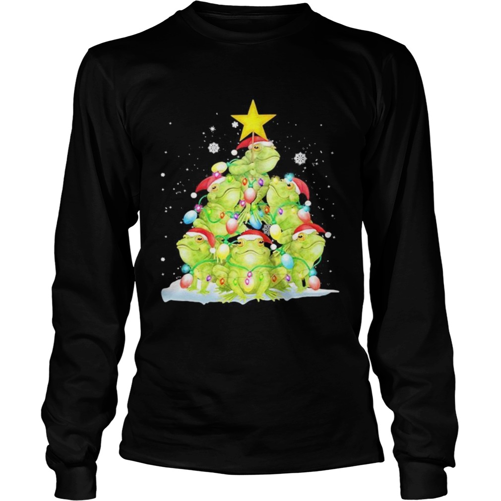 Frog Christmas Pine Tree  Long Sleeve