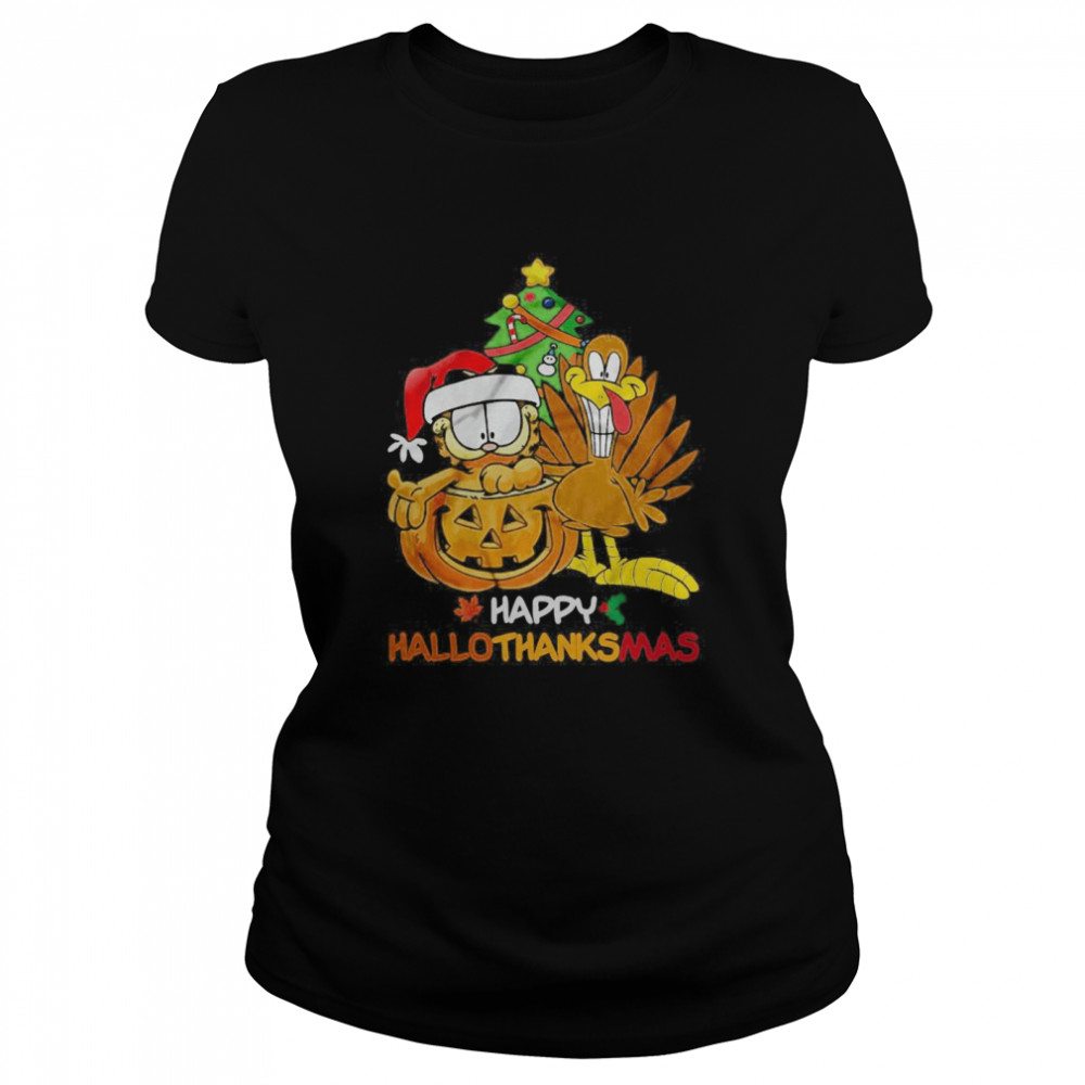 Garfield Happy Hallothanksmas  Classic Women's T-shirt