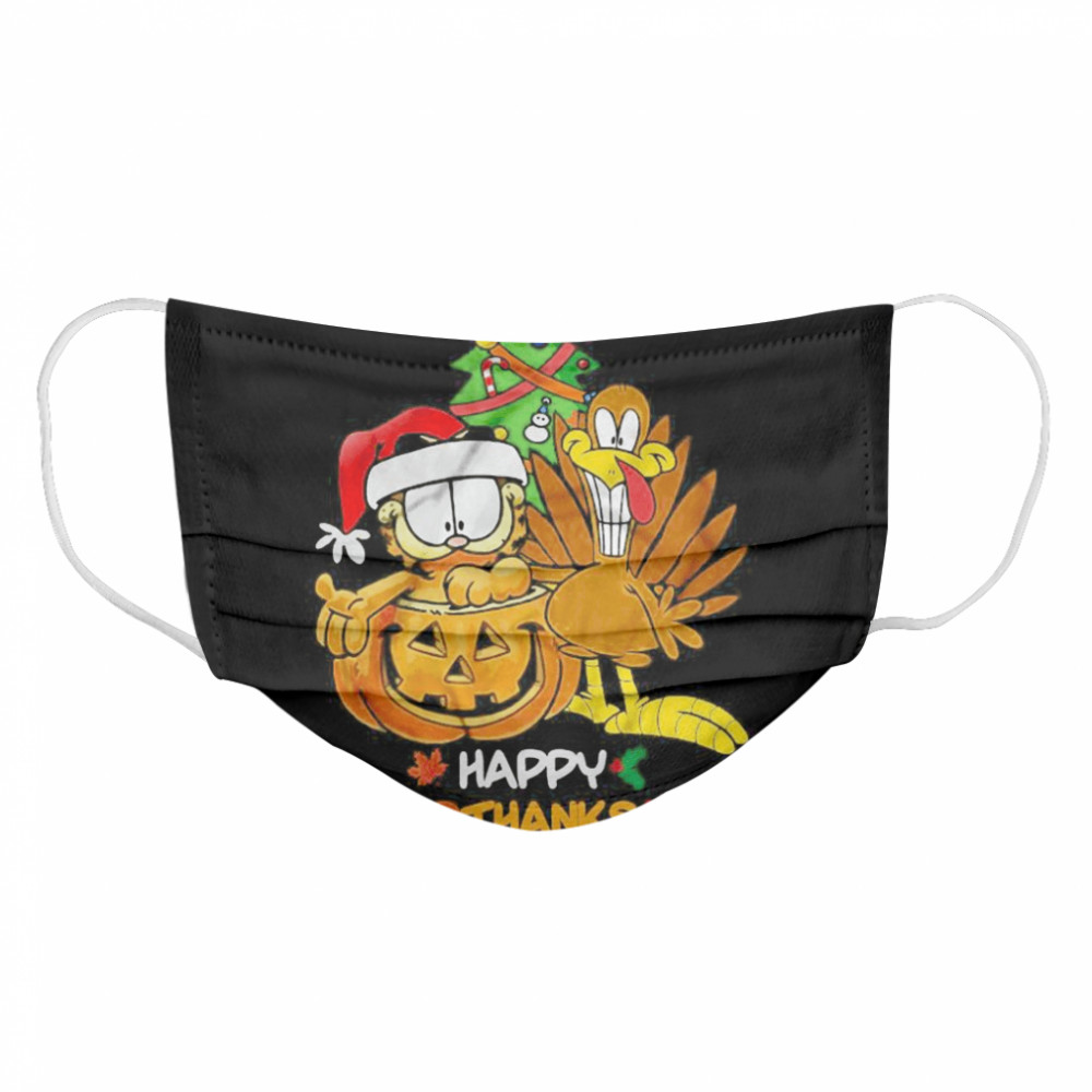 Garfield Happy Hallothanksmas  Cloth Face Mask