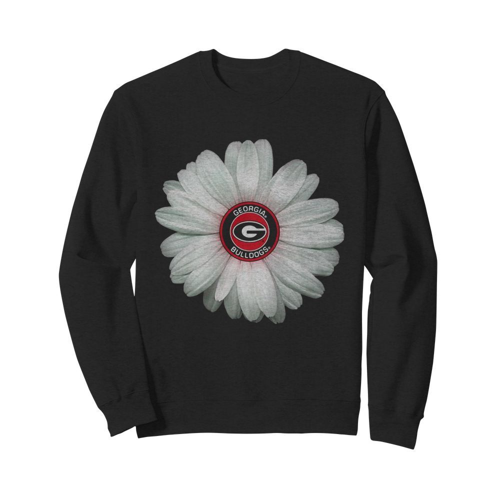 Georgia Bulldogs Daisy Flower  Unisex Sweatshirt