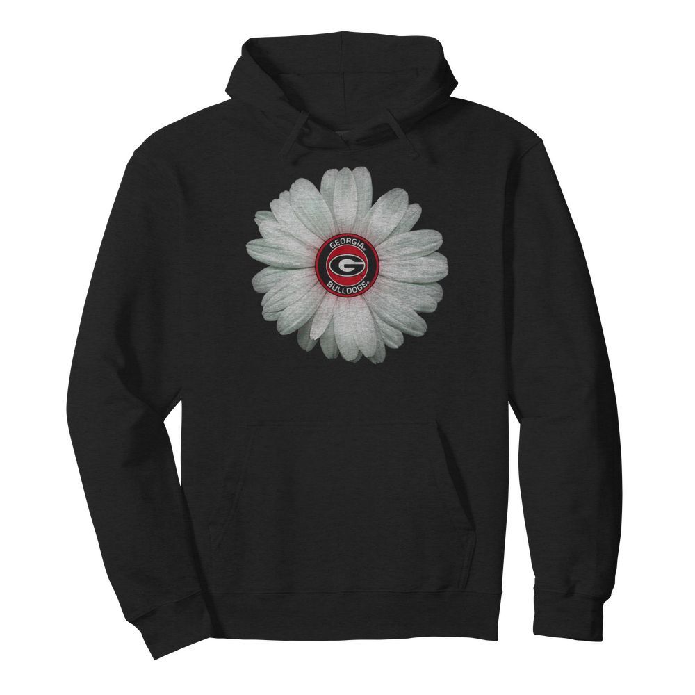 Georgia Bulldogs Daisy Flower  Unisex Hoodie