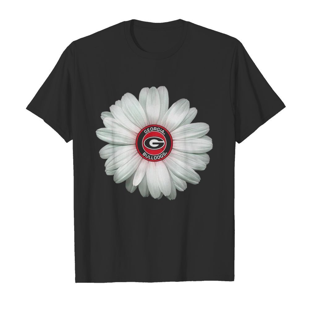 Georgia Bulldogs Daisy Flower  Classic Men's T-shirt