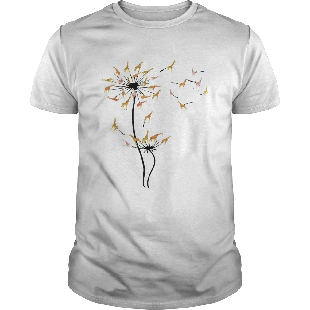 Giraffes Dandelion Flower shirt