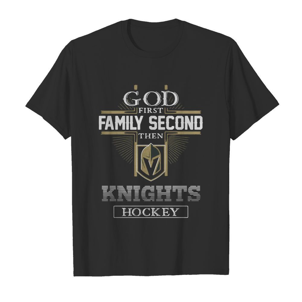 God First Family Second Then Knights Hockey  Classic Men's T-shirt