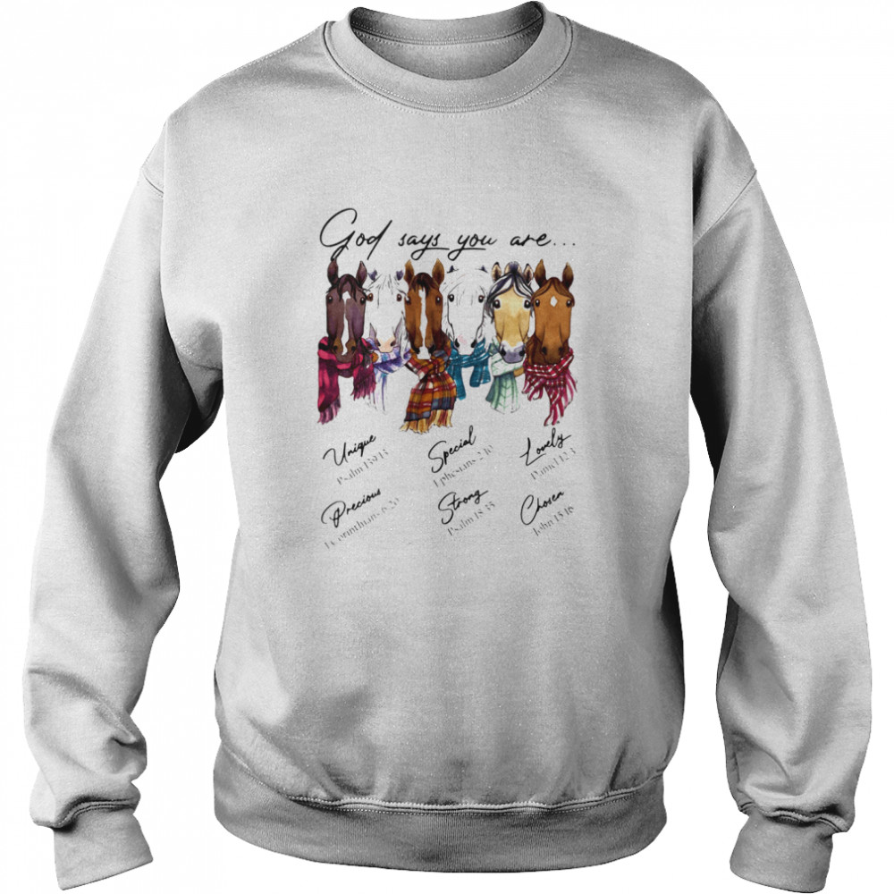 God Says You Are Horses Unique Special Lovely Precious Strong Chosen  Unisex Sweatshirt